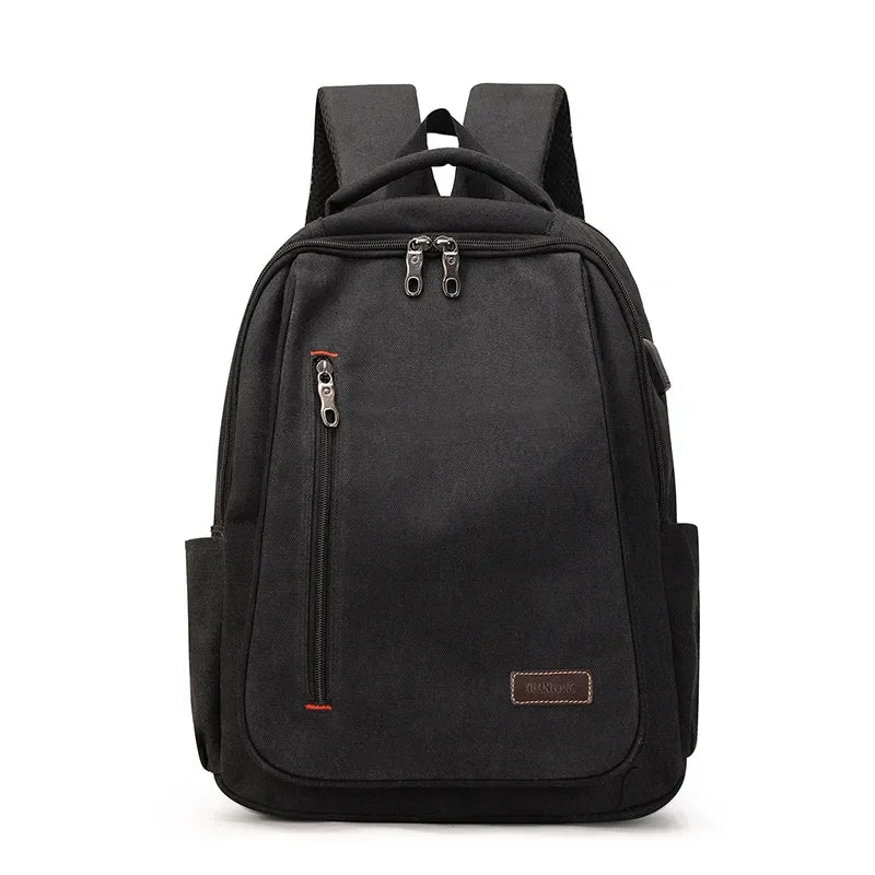 Cotton Canvas Backpack Laptop The Store Bags black