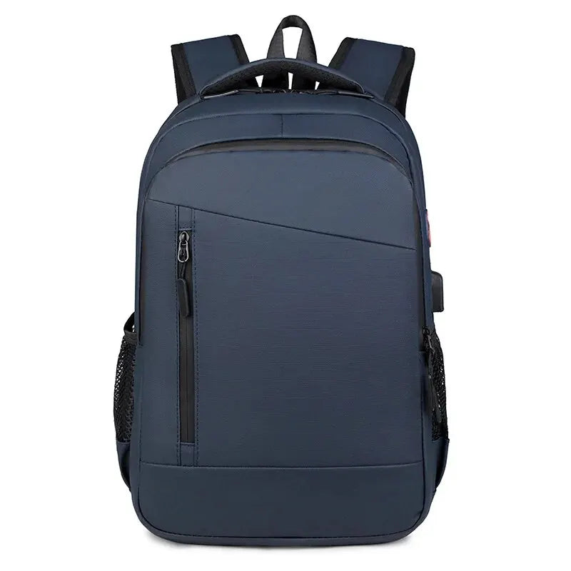 Travel Backpack For Men USB Side Pocket RFID Laptop The Store Bags Dark Blue