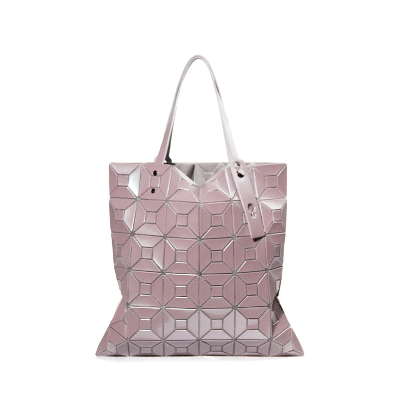 Geometric pattern tote bag The Store Bags pink color