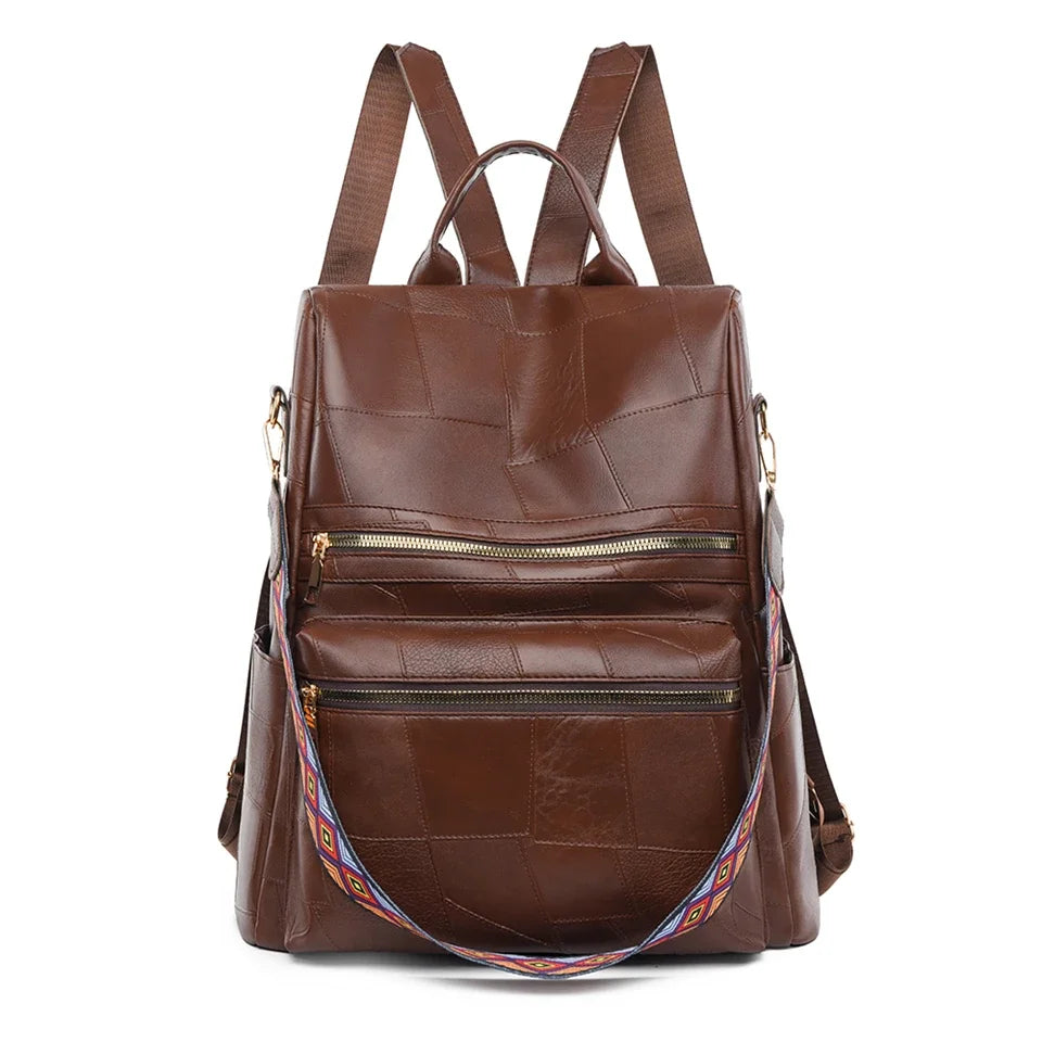 Anti Theft Backpack Women Leather