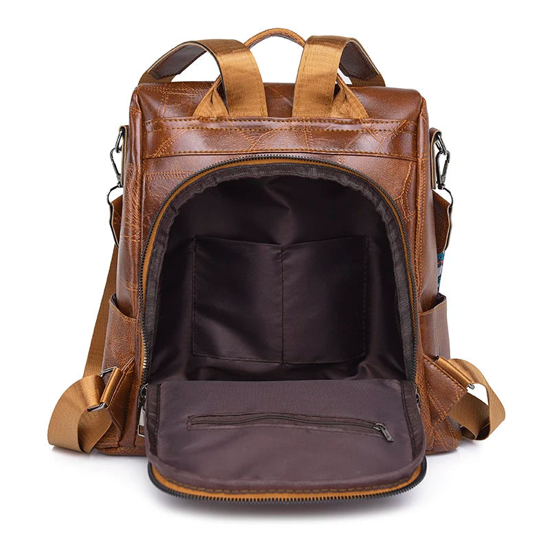 Leather Anti Theft Backpack Women The Store Bags