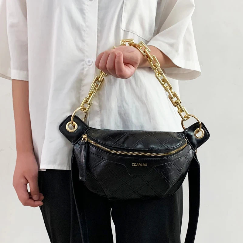 Fanny Pack With Gold Chain The Store Bags