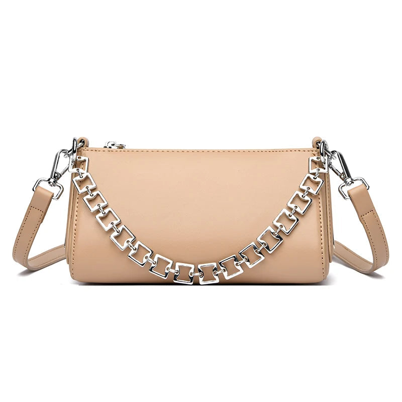 Purse With Chain And Leather Strap The Store Bags Apricot