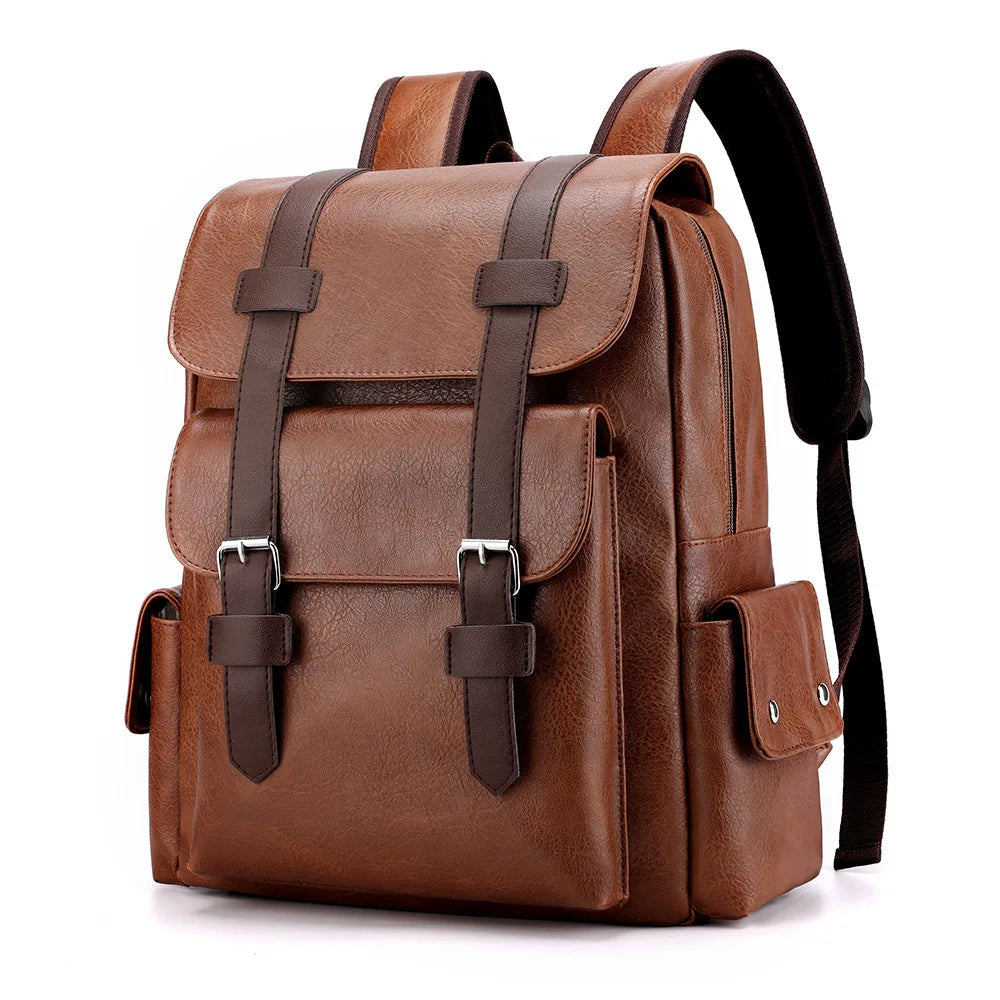 Laptop Backpack 15.6 inch Leather The Store Bags Light Brown