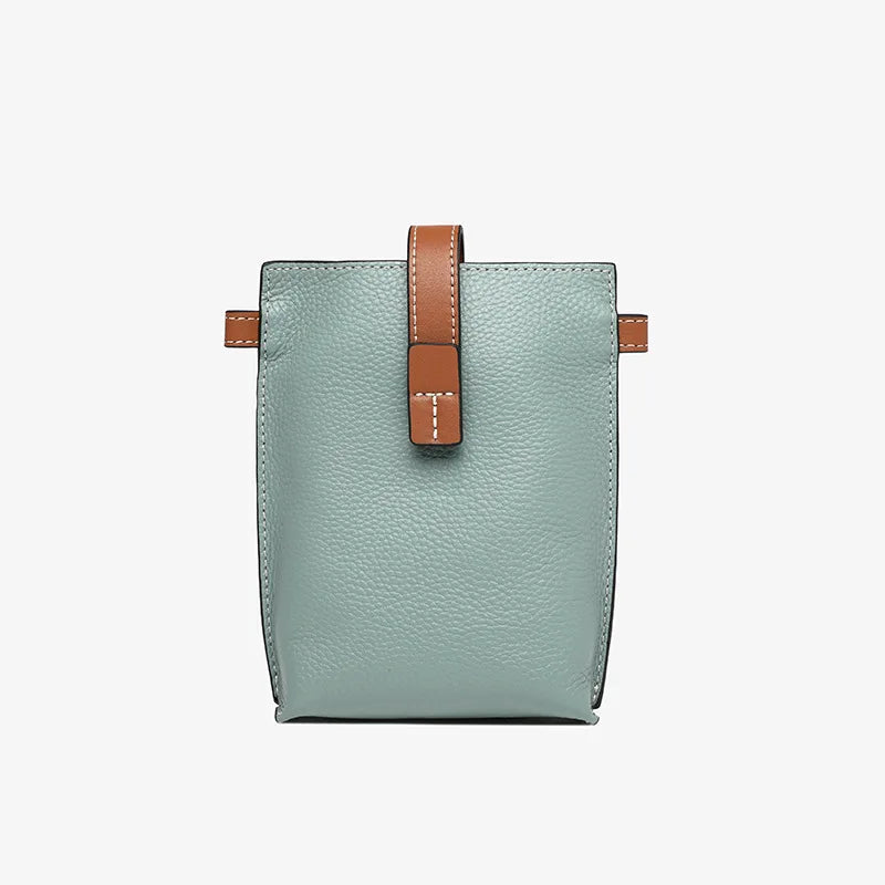 Leather Phone Pouch With Strap