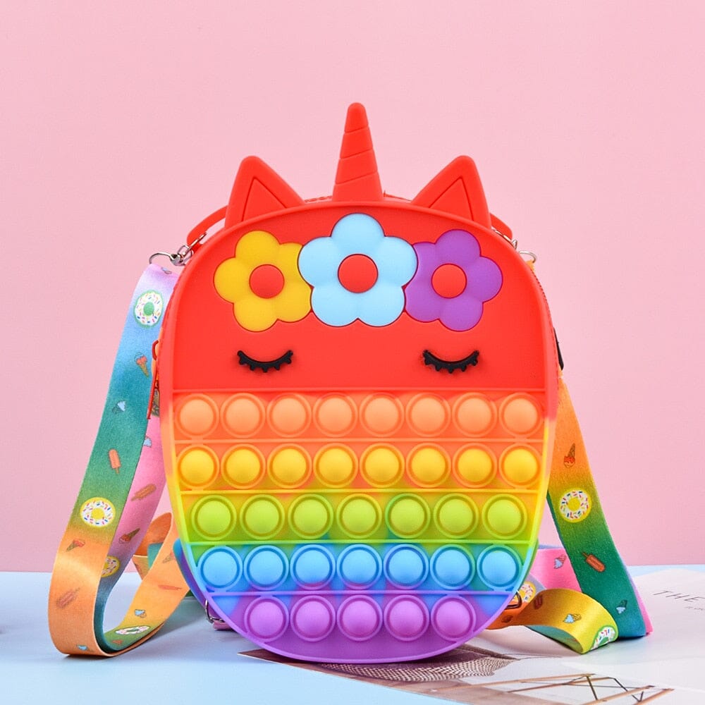 Rainbow Unicorn Pop it Purse The Store Bags 1