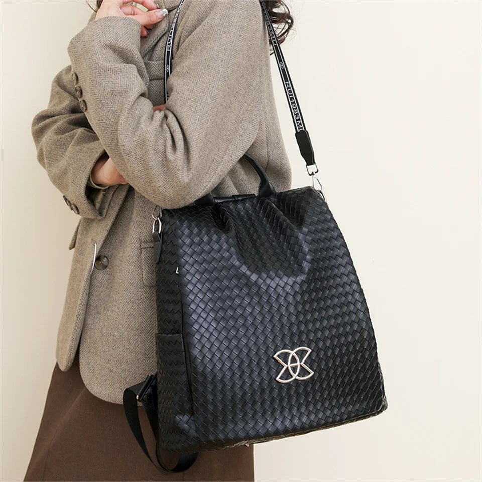 Braided Leather Backpack The Store Bags