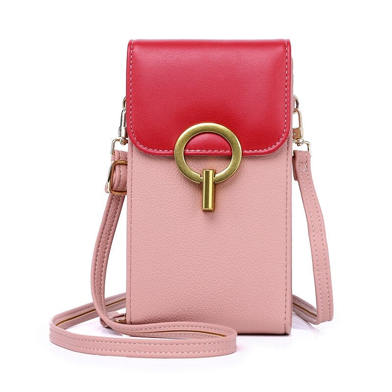 Soft Leather Phone Pouch The Store Bags Pink Red 