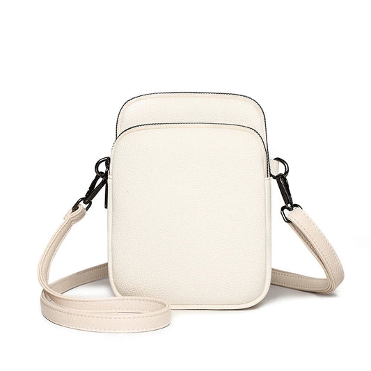 Pebble Leather Phone Crossbody Wallet The Store Bags Off White