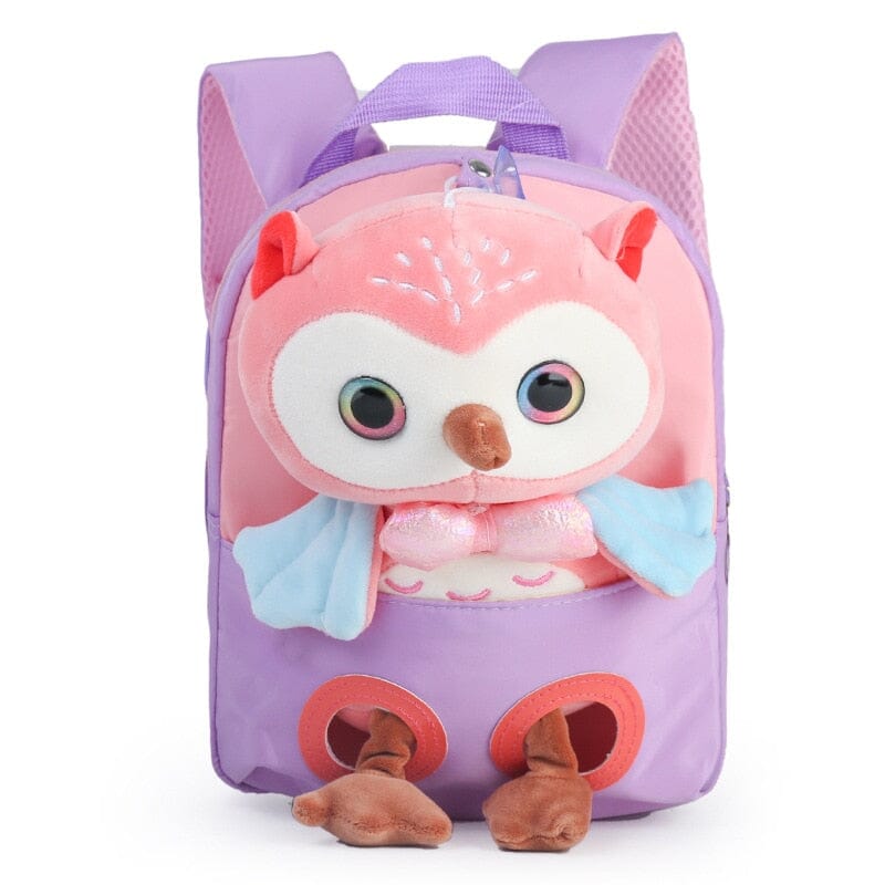 Plush Owl Backpack The Store Bags purple