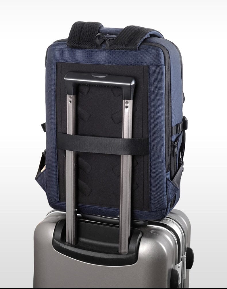 Blue Anti-Theft Backpack With USB Charger And Laptop Space The Store Bags