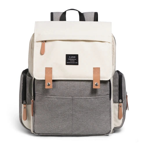 Lequeen Backpack Diaper Bag The Store Bags Beige Gray
