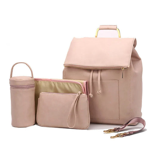 Faux Leather Diaper Bag The Store Bags Pink 