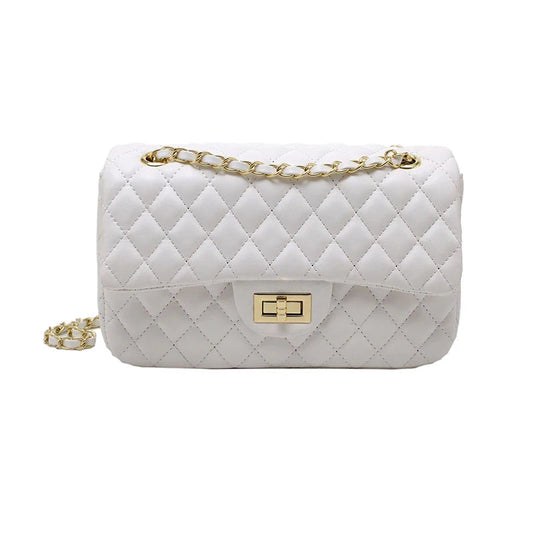Quilted Flap Chain Shoulder Bag The Store Bags White 