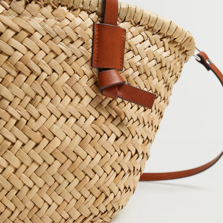 Mini Straw Crossbody Bag