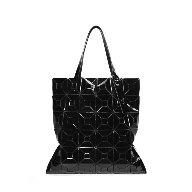 Geometric pattern tote bag The Store Bags bright black 