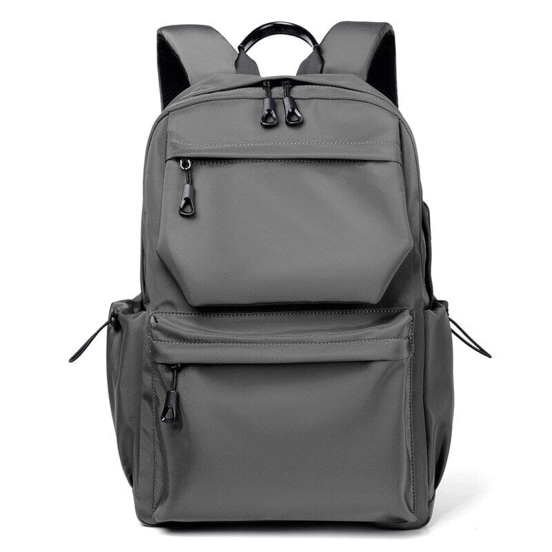 Nylon USB Charger Waterproof Travel Backpack The Store Bags Gray