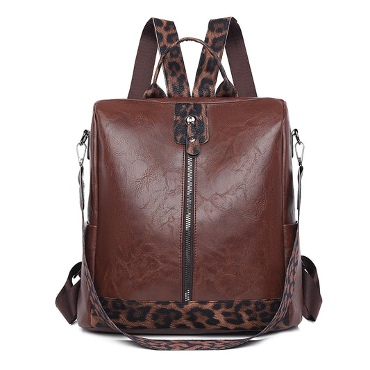 Leopard Backpack Purse