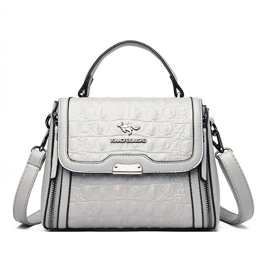 Embossed Crossbody Bag The Store Bags Light Grey