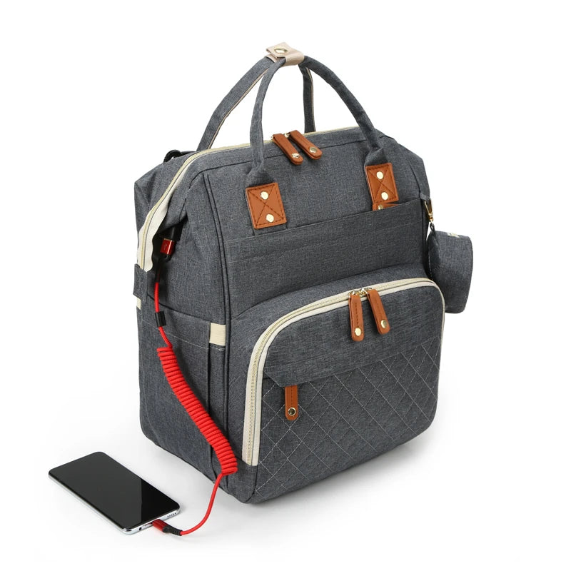 USB Charger Laptop Diaper Bag