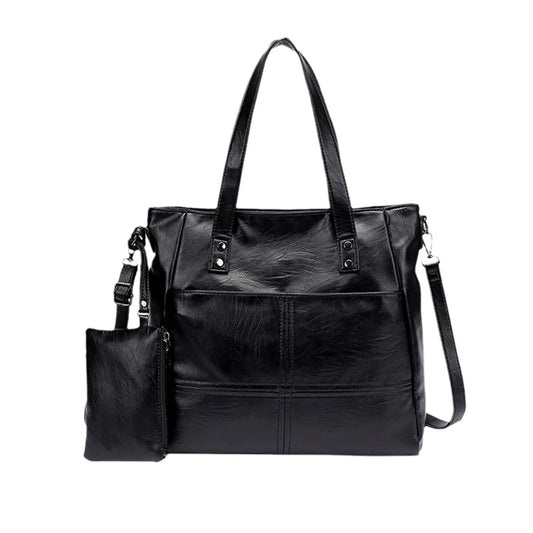 Leather Rectangle Tote Bag The Store Bags black
