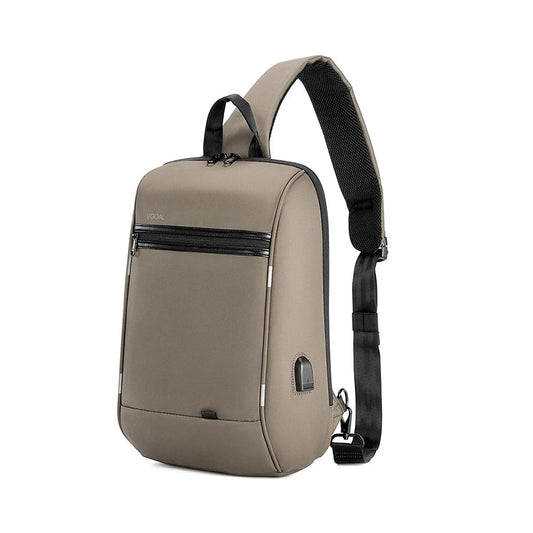 14 inch Charging USB Sling Bag The Store Bags Khaki