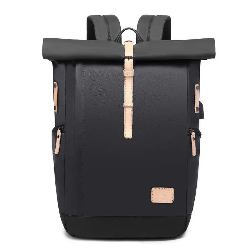 Roll Top USB Port 15.6 Inch Backpack The Store Bags Deep Blue
