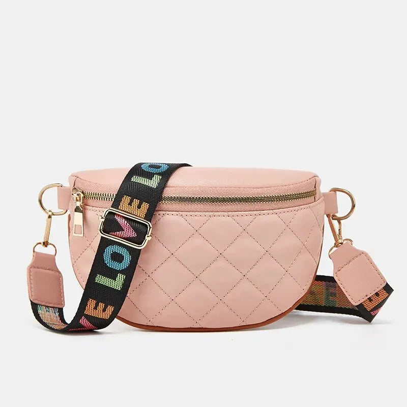 Orange Leather Fanny Pack The Store Bags Pink