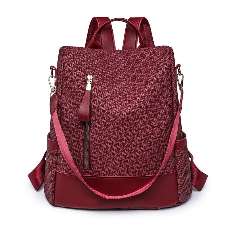 Leather Backpack Purse Anti Theft The Store Bags Red 