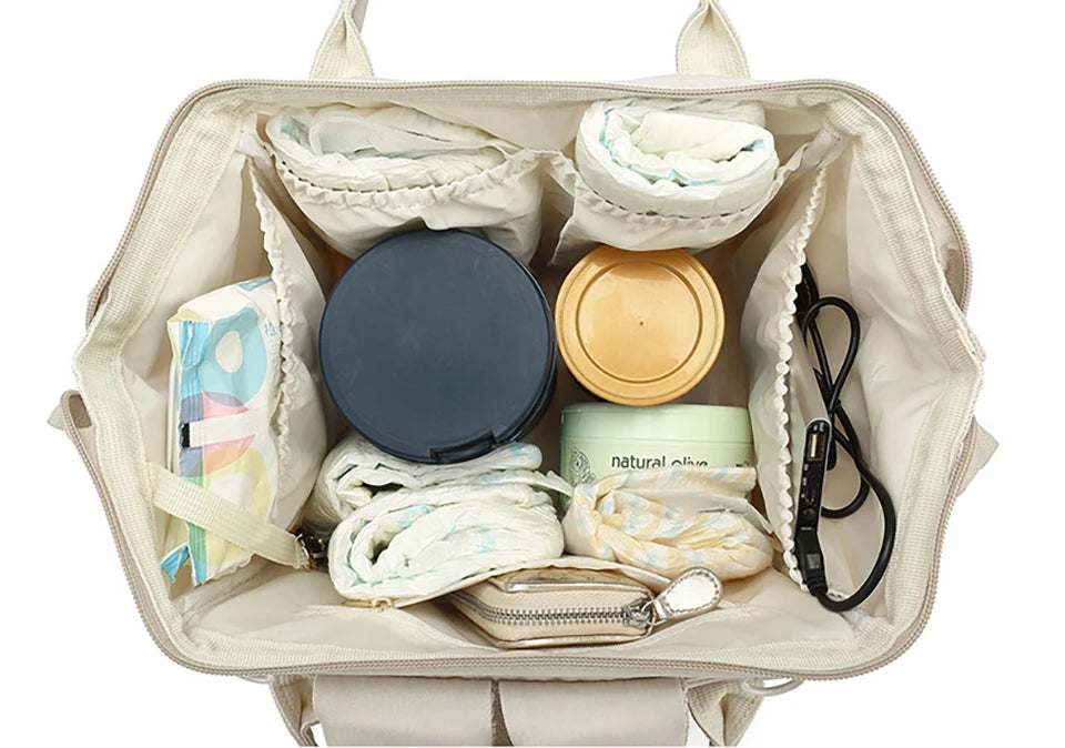 Waterproof USB Charger Diaper Bag