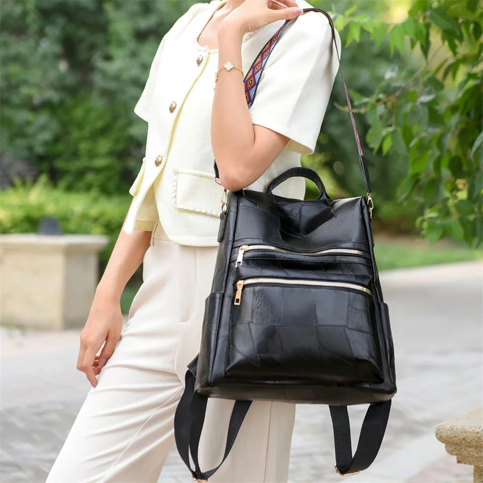 Anti Theft Backpack Women Leather
