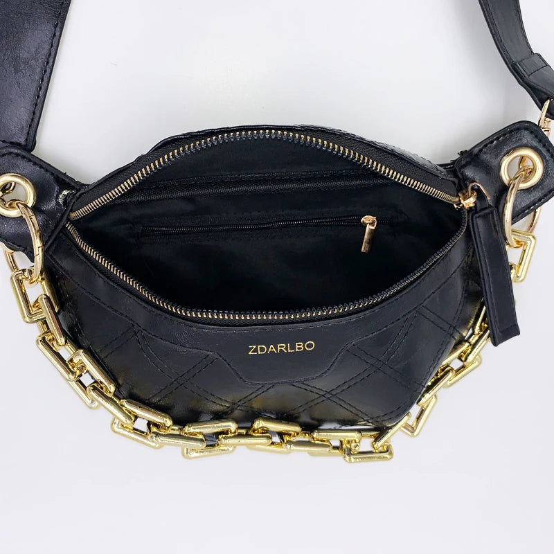 Fanny Pack With Gold Chain The Store Bags