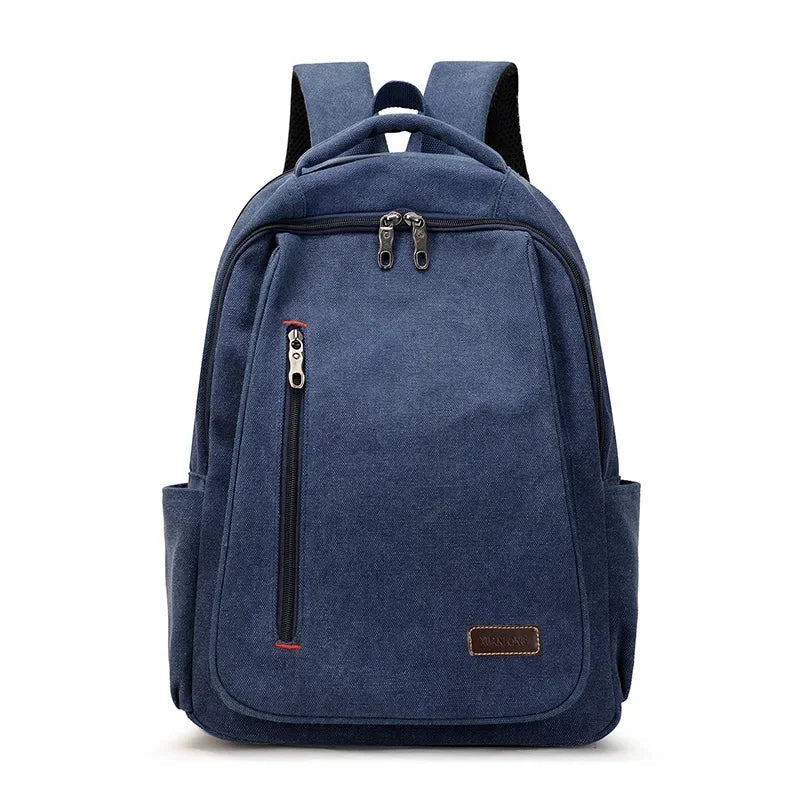Cotton Canvas Backpack Laptop The Store Bags Blue