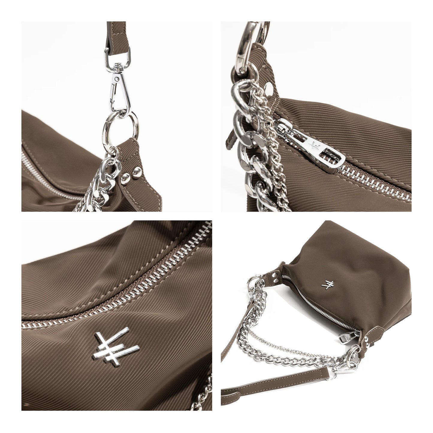 Bolso de cuero con cadena