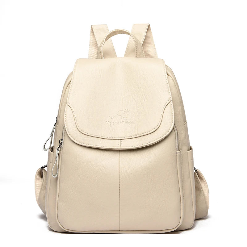 Concealed Carry Mini Backpack Purse The Store Bags Rice white 28cm x 12cm x 32cm