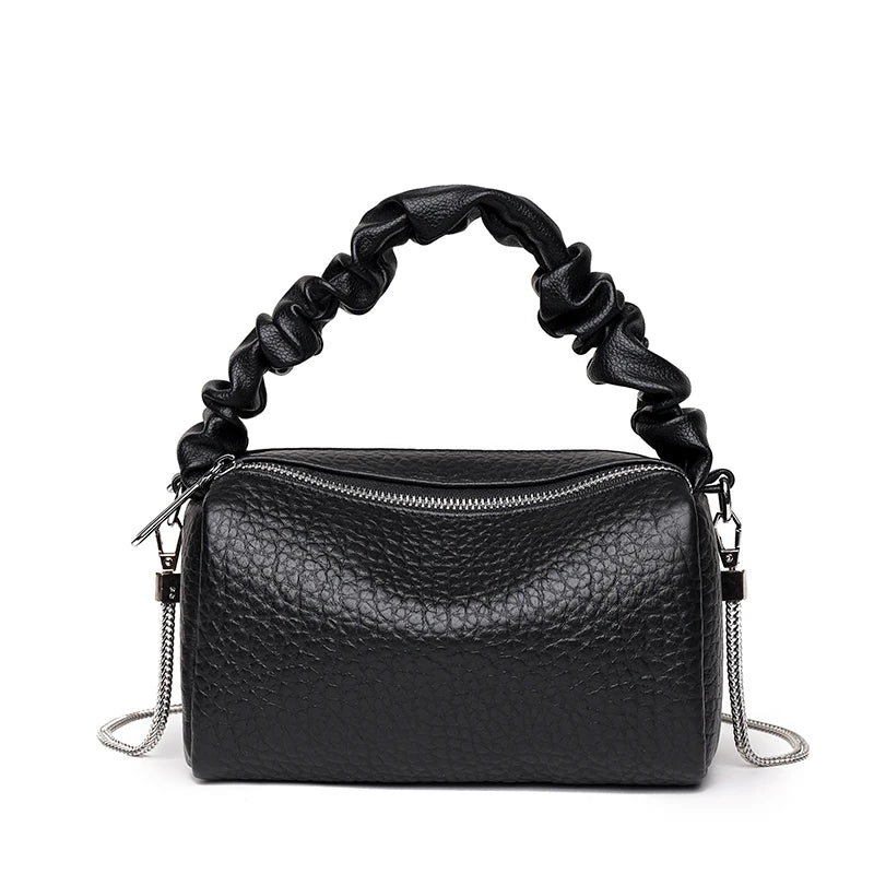 Square Leather Shoulder Bag The Store Bags Black
