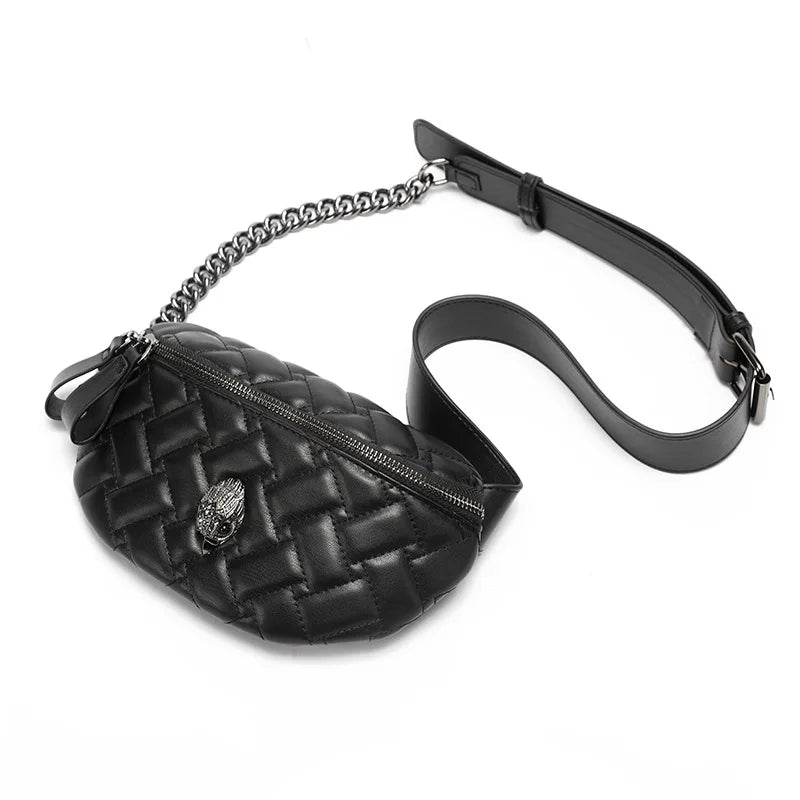 Black Leather Crossbody Fanny Pack The Store Bags