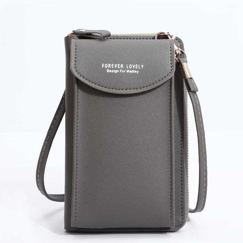 Leather Cell Phone Pouch The Store Bags Deep Gray 