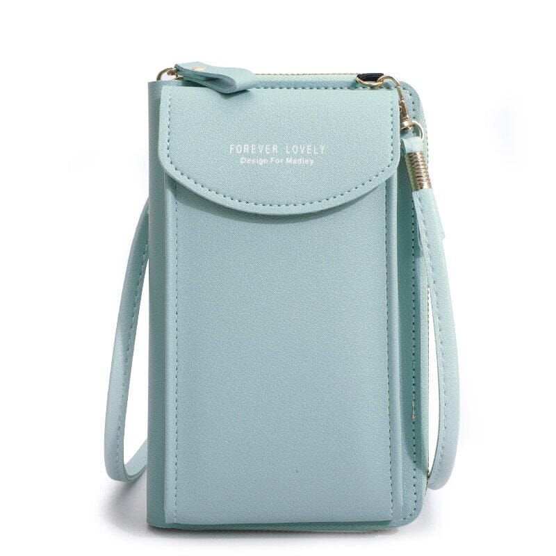 Leather Cell Phone Pouch The Store Bags Light Blue 