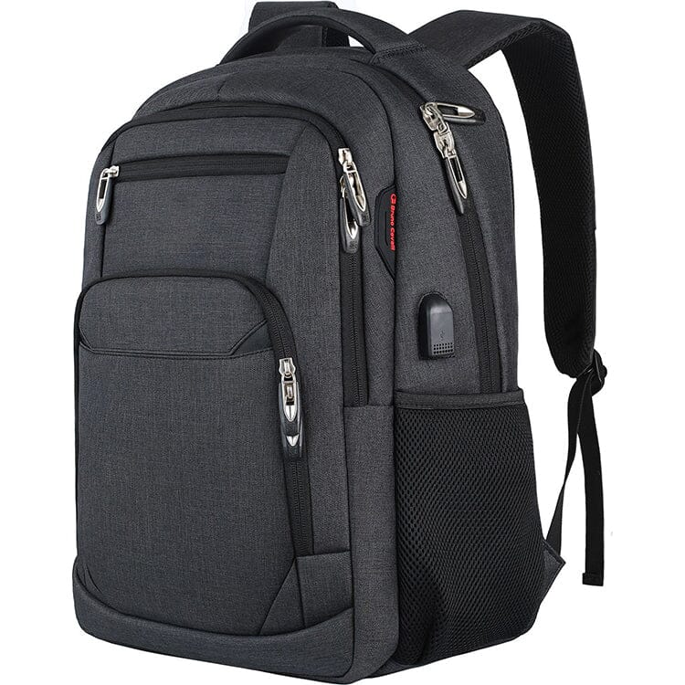 Multi-space Men's Travel Laptop Backpack With USB The Store Bags Hot Black