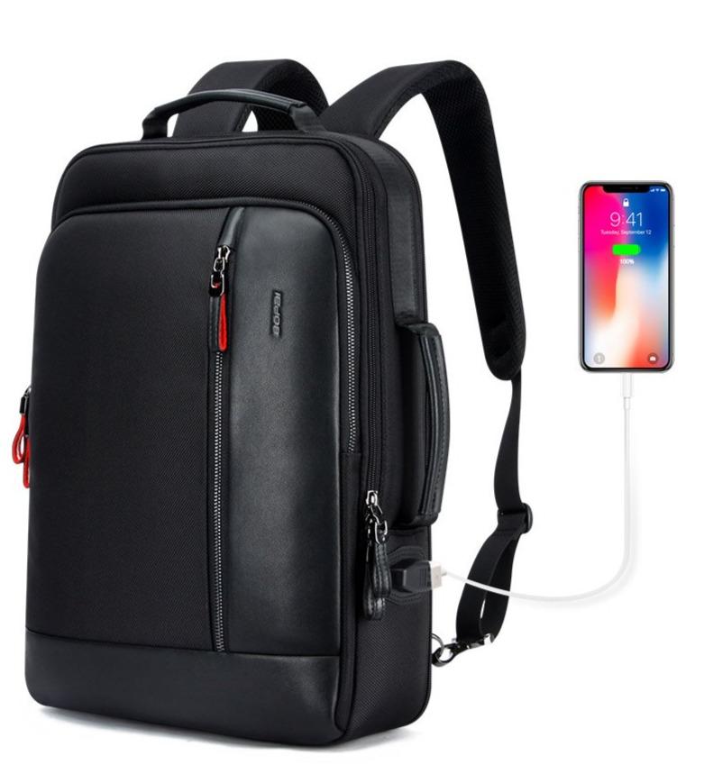 BOTEK Leather USB Backpack The Store Bags