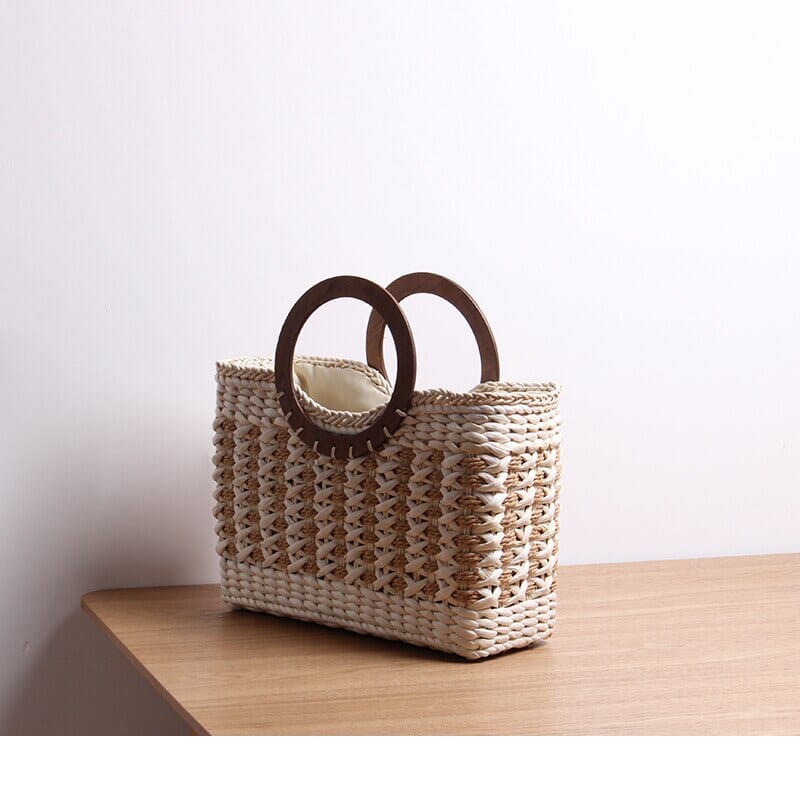 Bamboo Handle Straw Purse The Store Bags
