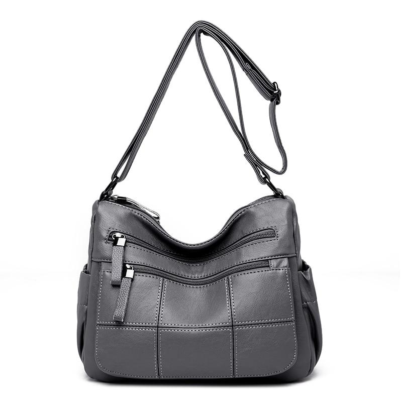 Leather Purse With Outside Pockets The Store Bags Gray