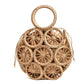 Straw Bag With Round Handles The Store Bags deep brown 