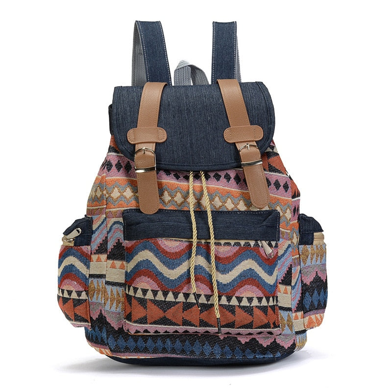 Boho Laptop Backpack The Store Bags Blue