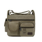 Canvas messenger bag with side pockets The Store Bags Army Green 