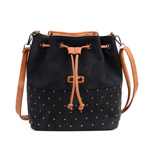 Boho Drawstring Bucket Bag The Store Bags Black