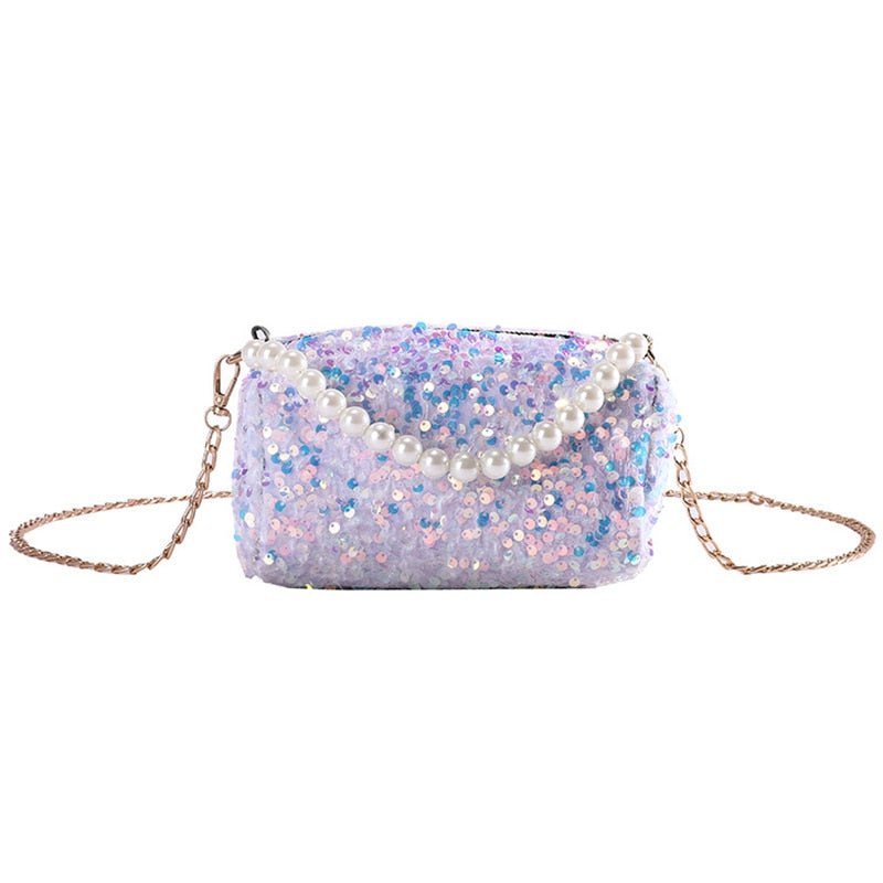 Sequin Crossbody Purse ERIN The Store Bags White