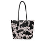 Large Cow Print Tote Bag The Store Bags White 