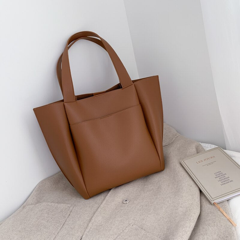 Black Leather Women's Work Tote The Store Bags